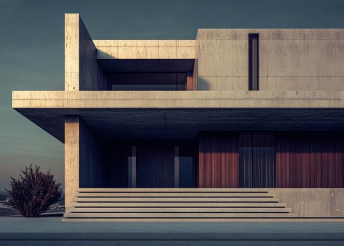 contemporary-concrete-house-with-warm-lighting_719646-118308